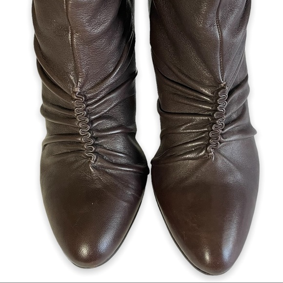 Gianni Bini Wynona Brown Leather Stiletto Heel Ankle Boots sz 8M - Picture 4 of 15